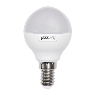 Лампа LED E14  G45 7W/830 230V шар матовый 540Lm JAZZWAY